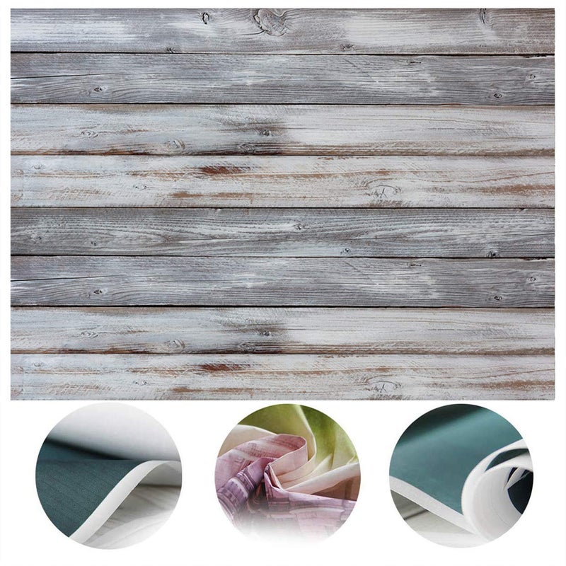 Dudaacvt 7x5ft White Wood Backdrop for Photography â€“ Vintage Wooden Board Background Birthday Party Wedding Baby Shower Photo Booth Decoration Banner Backdrop D400 - Image 4